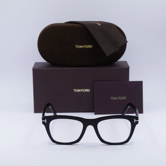 Tom Ford FT5886-B 001 Square Eyeglasses 52mm - Black/Clear Blue Light Block - Picture 3 of 9